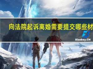 向法院起诉离婚需要提交哪些材料