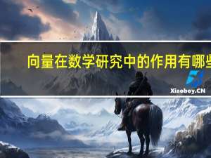 向量在数学研究中的作用有哪些