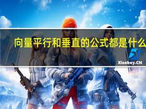 向量平行和垂直的公式都是什么着