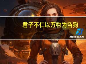 君子不仁以万物为刍狗