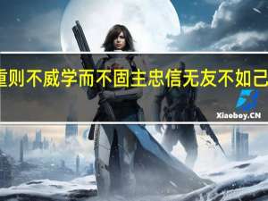 君子不重则不威学而不固主忠信无友不如己者过则勿惮改（君子 不重则不威  学则不固 主忠信 无友不如己者 过则勿）