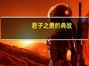 君子之勇的典故