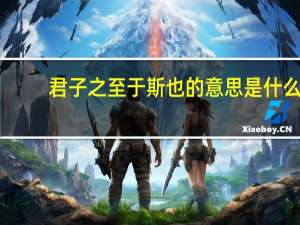 君子之至于斯也的意思是什么