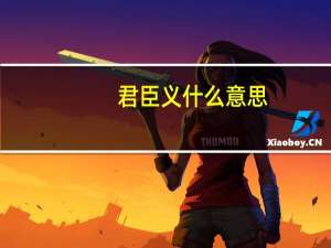 君臣义什么意思