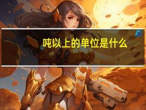 吨以上的单位是什么