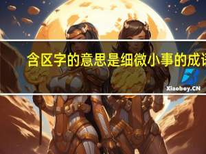 含区字的意思是细微小事的成语