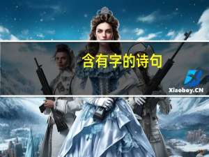 含有字的诗句