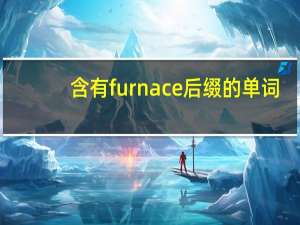 含有furnace后缀的单词