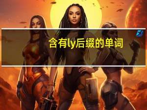 含有ly后缀的单词