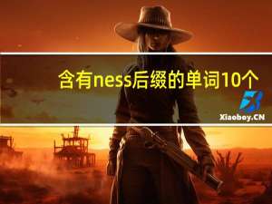 含有ness后缀的单词10个