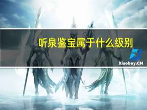 听泉鉴宝属于什么级别