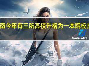 听说河南今年有三所高校升格为一本院校是那几个高校
