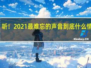 听！2021最难忘的声音 到底什么情况嘞