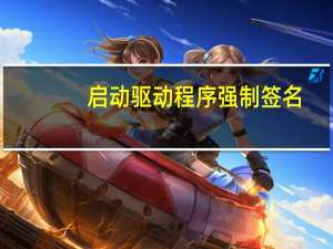 启动驱动程序强制签名