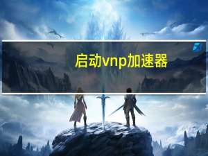 启动vnp加速器