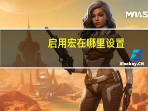 启用宏在哪里设置
