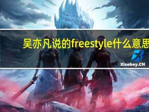 吴亦凡说的freestyle什么意思