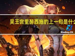 吴王宫里醉西施的上一句是什么