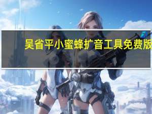 吴省平小蜜蜂扩音工具 免费版（吴省平小蜜蜂扩音工具 免费版功能简介）
