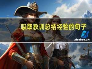 吸取教训总结经验的句子（吸取）