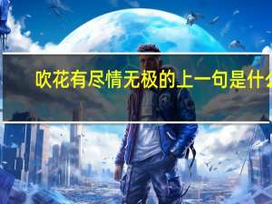 吹花有尽情无极的上一句是什么