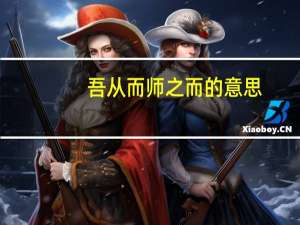 吾从而师之而的意思