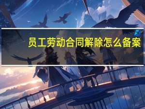 员工劳动合同解除怎么备案