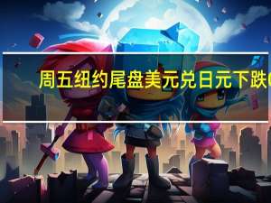 周五纽约尾盘美元兑日元下跌0.16%报149.56点盘中交投区间为149.83-149.46点