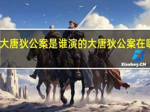 周礼大唐狄公案是谁演的 大唐狄公案在哪个平台播