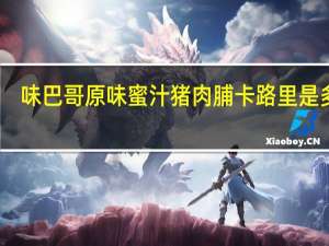 味巴哥 原味蜜汁猪肉脯卡路里是多少