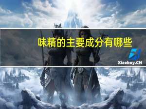 味精的主要成分有哪些（味精的主要成分）