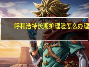 呼和浩特长期护理险怎么办理