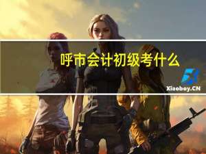 呼市会计初级考什么