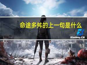 命途多舛的上一句是什么