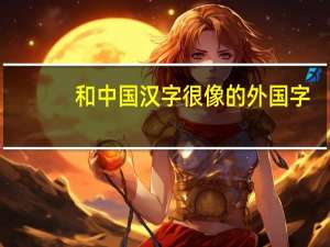和中国汉字很像的外国字