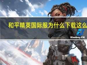 和平精英国际服为什么下载这么慢（和平精英国际服为什么下载那么慢）