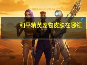 和平精英宠物皮肤在哪领