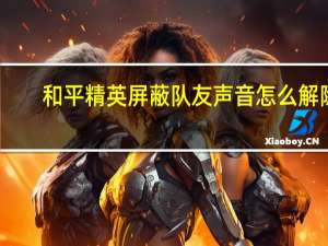 和平精英屏蔽队友声音怎么解除