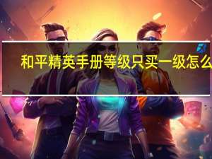 和平精英手册等级只买一级怎么买