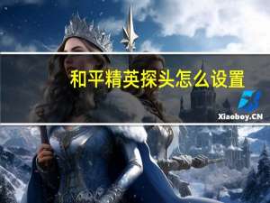 和平精英探头怎么设置
