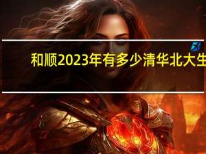 和顺2023年有多少清华北大生