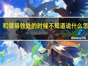 和领导独处的时候不知道说什么怎么办
