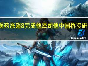 和黄医药涨超8% 完成他泽司他中国桥接研究患者入组