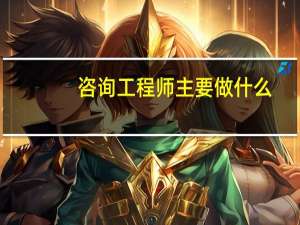 咨询工程师主要做什么