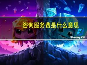 咨询服务费是什么意思