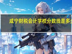 咸宁财税会计学校分数线是多少