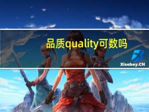 品质quality可数吗