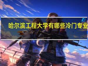 哈尔滨工程大学有哪些冷门专业呢