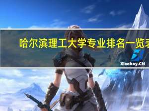 哈尔滨理工大学专业排名一览表