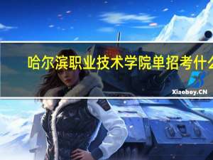 哈尔滨职业技术学院单招考什么